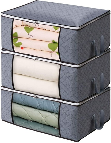 3pcs foldable zippered storage - zippered,