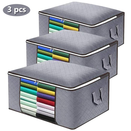 84l clothes storage boxes - 3x,